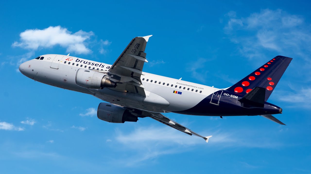 Brussels Airlines Airbus A319 Dubrovnik to Brussels (great views in 4K)
