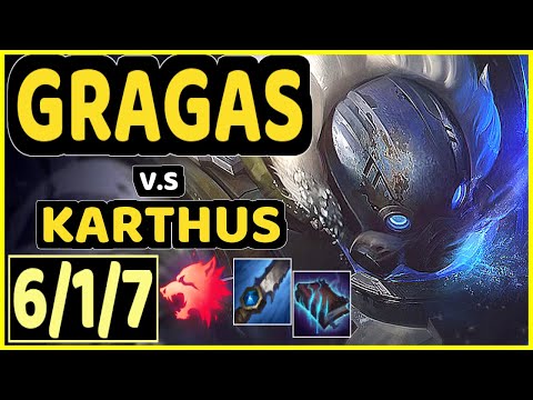 MINERVA (GRAGAS) vs KARTHUS - 6/1/7 KDA JUNGLE CHALLENGER GAMEPLAY - BR