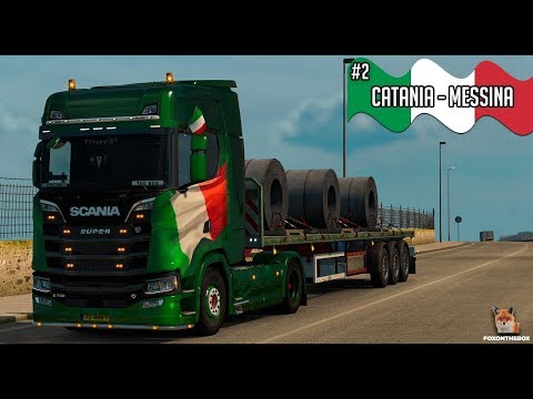 Italia DLC | Catania - Messina | Euro Truck Simulator 2 (ETS2 1.30)