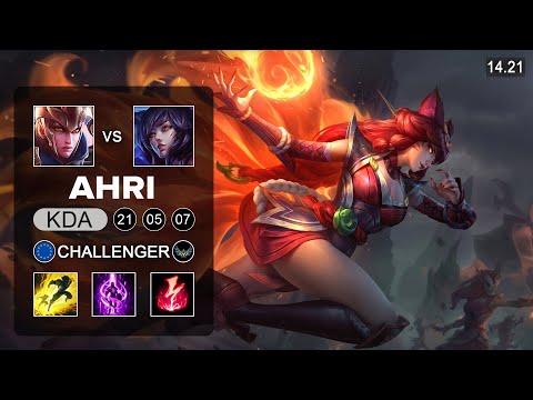 Knight Ahri vs Quinn Mid - EUW Challenger - Patch 14.21 Season 14