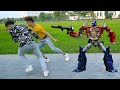 Transformers Optimus Prime Vs Megatron Stop Motion Decepticon Autobots Robot In Real Life