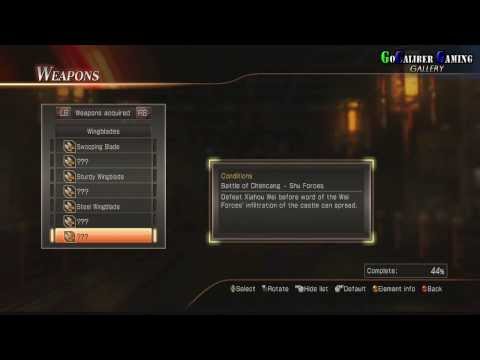 Dynasty Warriors 8 Walkthrough - ALL Hypothetical and FINAL Weapon Conditions List