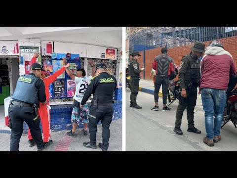 2 capturados y 4 comercios cerrados en operativo en San Bernardo de Bogotá