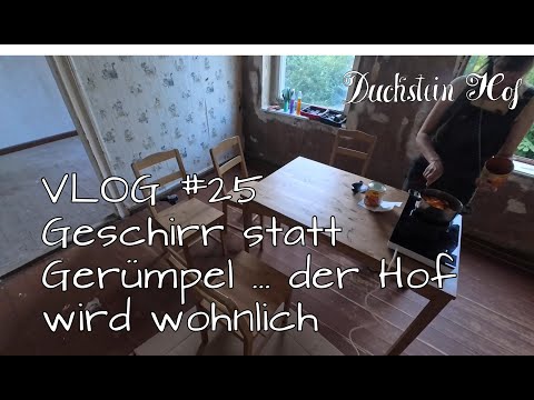 #025 - Dishes instead of junk ... the yard becomes homely