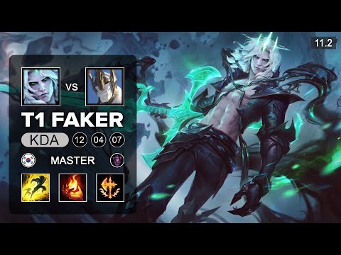 T1 Faker Viego Mid vs Galio - KR Master Patch 11.2