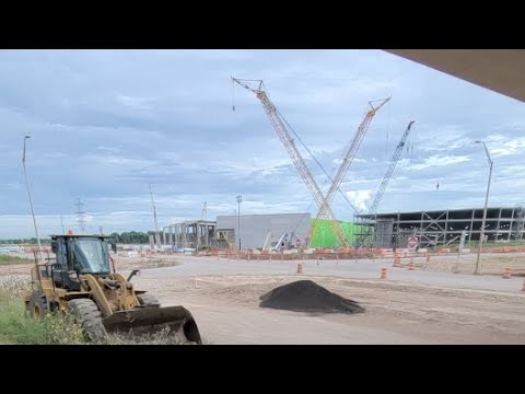 #Tesla #Gigatexas Update. Road Widening At Entrance