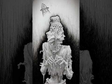 How To Make Your Drawings Scary 😧 #drawing #foryou #shorts