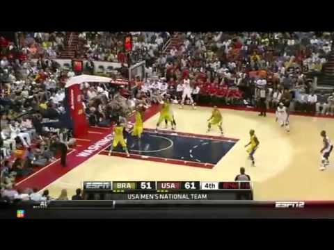 USA Mens Basketball routs Brazil in exhibition July 16 2012 4rd part1