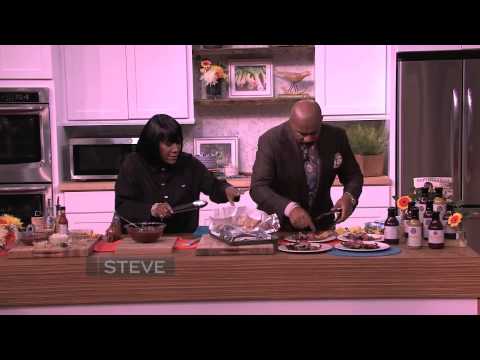Steve Harvey cooks with Patti LaBelle