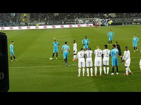 Amiens-Marseille 25.11.2018 Coup franc de Thauvin (2e but)