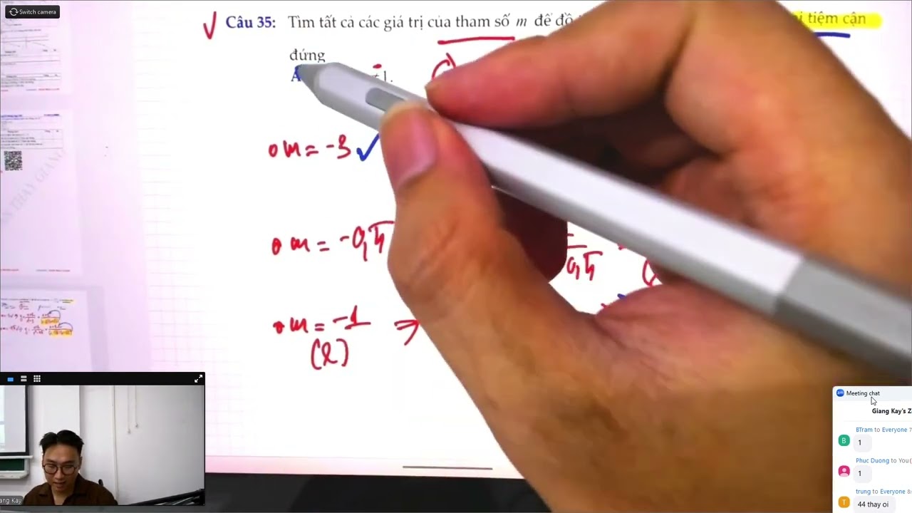 TIỆM CẬN CỦA ĐỒ THỊ HÀM SỐ BUỔI 3