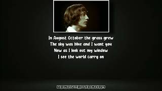 Robin Gibb - August October (Lyrics)
