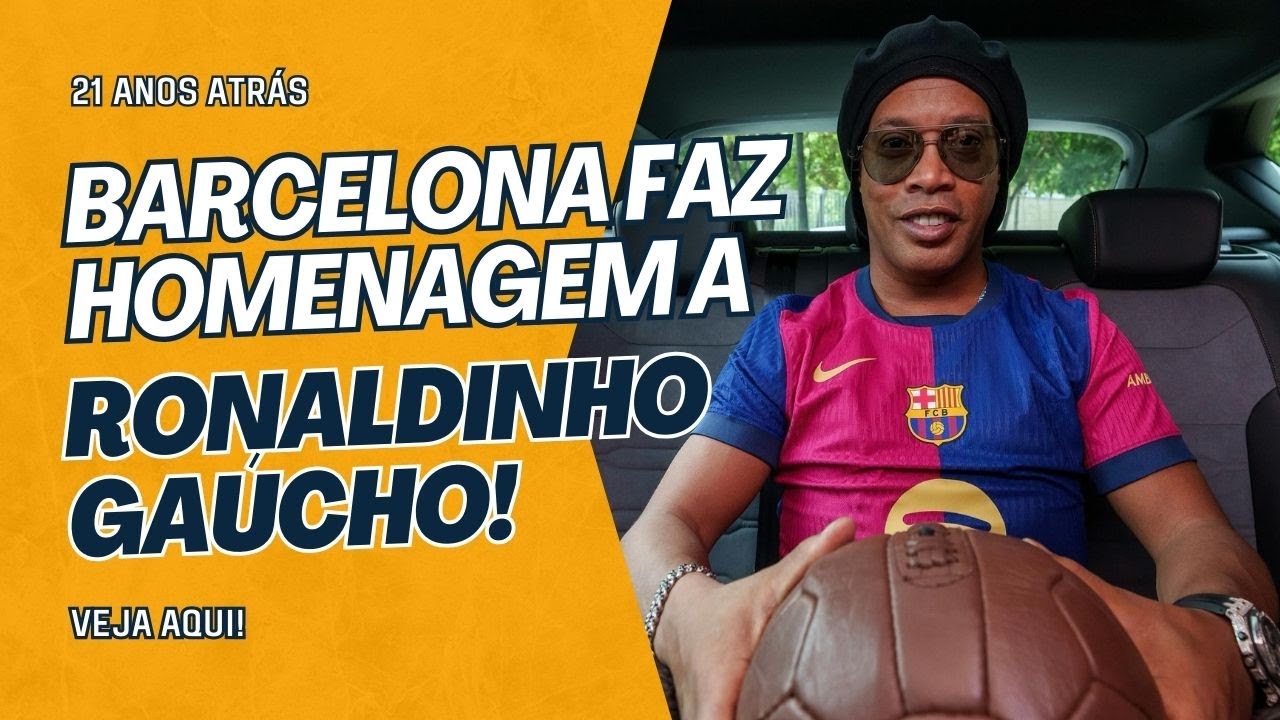 RONALDINHO GAÚCHO! BARCELONA HOMENAGEIA SUA CHEGADA HÁ 21 ANOS! #históriadofutebol #history