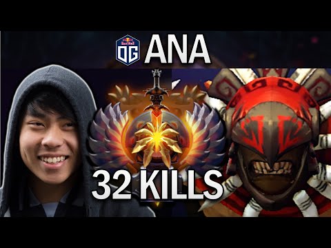 OG.ANA SMURF BLOODSEEKER WITH 32 KILLS - DOTA 2 7.29 GAMEPLAY