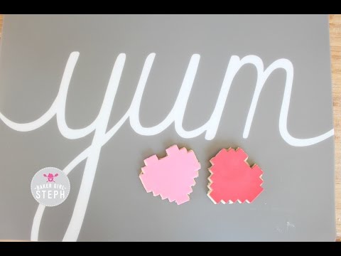 8-BIT HEART SUGAR COOKIE || Pixel Heart Sugar Cookie