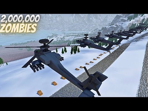 US ARMY APACHE HELICOPTERS vs 2 Million Zombies | UEBS 2