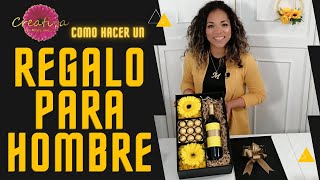 🟡 Como Hacer un Regalo para Hombre🟡- Caja con vino Fácil y rápida-DIY-Tutorial