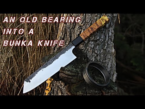 Forging a Bunka Knife From an Old Bearing