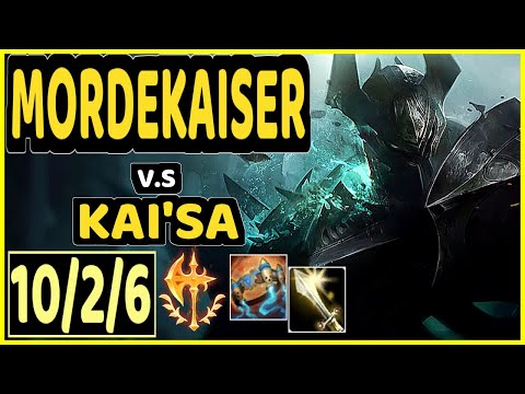 SKT T1 FAKER (MORDEKAISER) vs KAI'SA - 10/2/6 KDA BOTTOM ADC CHALLENGER GAMEPLAY - KR
