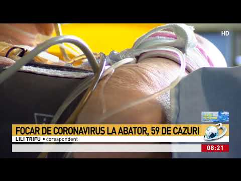 Focar de coronavirus la un abator din Vaslui: 59 de cazuri