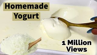 HOW TO MAKE YOGURT AT HOME WITH ONLY 2 INGREDIENTS|STEP BY STEP FAIL PROOF METHOD|BEGINNER FRIENDLY