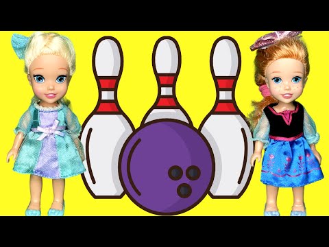 Claw Machine ! Elsa and Anna Toddlers | Win Prizes | Arcade Game Room | Bowling