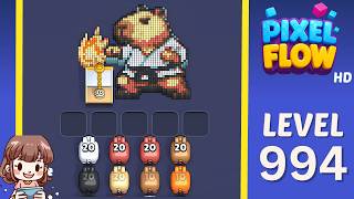 Pixel Flow Level 994 Solution Walkthrough