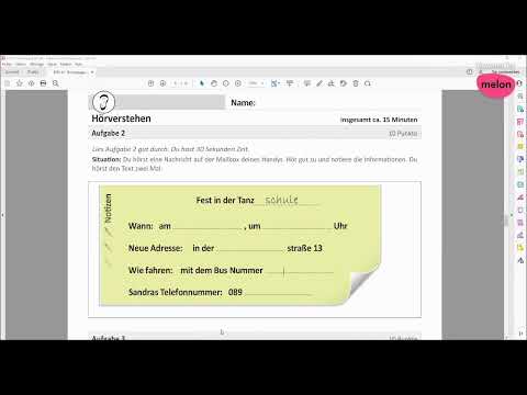ÖSD Zertifikat A1, Hören Aufgabe 1, 2 und 3 - Modellsatz-