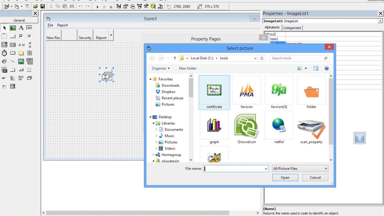 How  to design a toolbar and menu in visual Basic  6 0