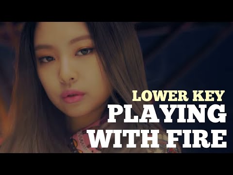 [KARAOKE] Playing With Fire - BLACKPINK (Lower Key) | Forever YOUNG