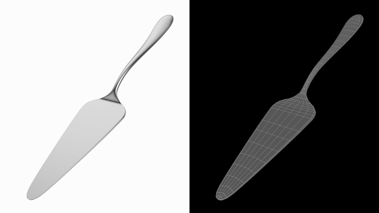 Торт Пирог Пицца Сервер Универсальные столовые приборы 3D Модель