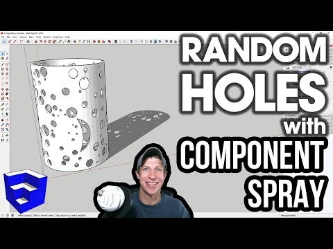 Creating RANDOM HOLES IN OBJECTS with Component Spray for SketchUp