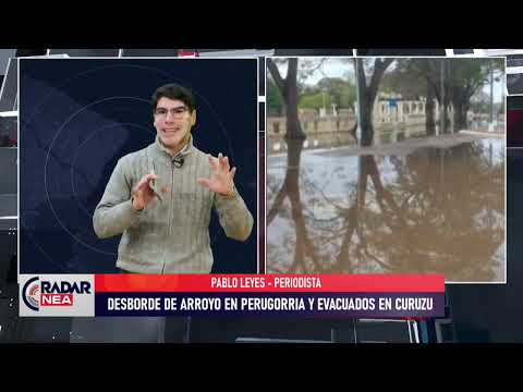 RADAR NEA INTENSAS LLUVIAS EN CURUZU CUATIA Y EVACUADOS EN PERUGORRIA PABLO LEYES, PERIODISTA