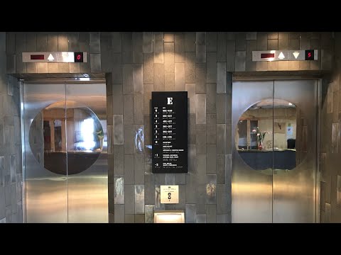 1989 KONE Traction scenic elevators @ Scandic Skellefteå Hotel, Skellefteå, Sweden.