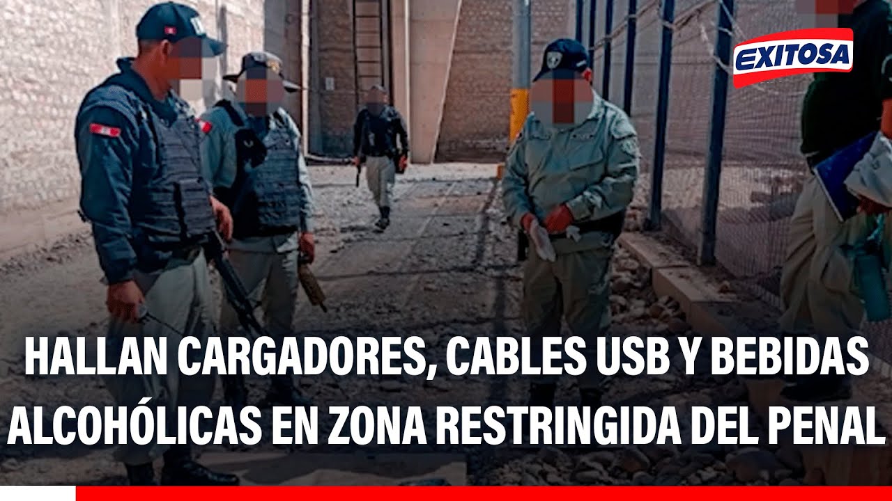 🔴🔵 Hallan cargadores, cables USB y bebidas alcohólicas en zona restringida del penal de Tacna
