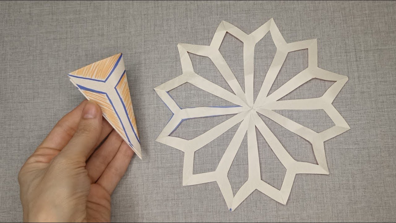 #DIY, How to make a beautiful snowflake? @ArtCraftEducation#Diy#craft#handmade#paper