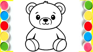 How To Draw A Teddy Bear | Drawing, Coloring, And Painting For Kids | The Drawing Formula