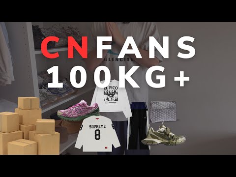 100KG+ INSANE CNFANS HAUL UNBOXING | Balenciaga Denim Tears Acne