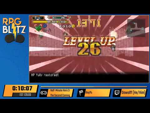 RPGBlitz Summer 2020 - Half-Minute Hero 2: The Second Coming Any% by Dowolf