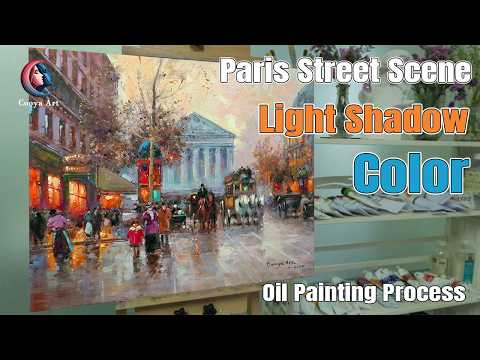 Learn Acrylic Painting With The BEST Paris Street Scene Tutorial