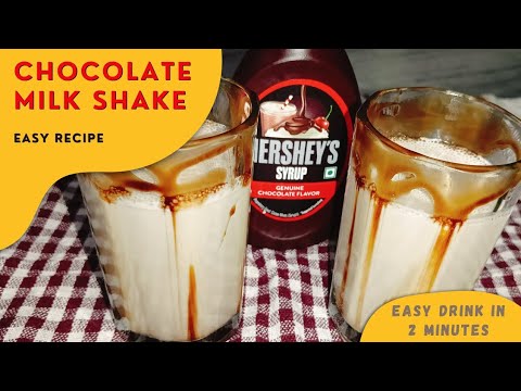 EASY CHOCOLATE MILKSHAKE🍫| IN JUST 2 MINUTES| EASY DRINK IDEAS| SUPER TASTY AND YUMMY💕|