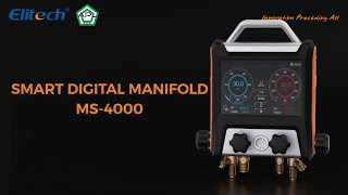 MS-4000 เกจวัดน้ำยาดิจิตอล 4 วาล์ว จากแบรนด์ Elitech – ผู้ช่วยมืออาชีพสำหรับช่างแอร์ยุคใหม่!