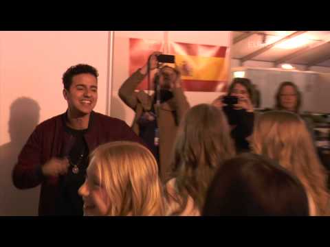 Video Snack: Basim meet a lot of little singing Emmelie's.