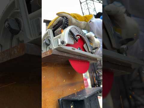 Check out this Diablo steel demon blade slicing through this 1/2” I beam!  #diablotoolsambassador