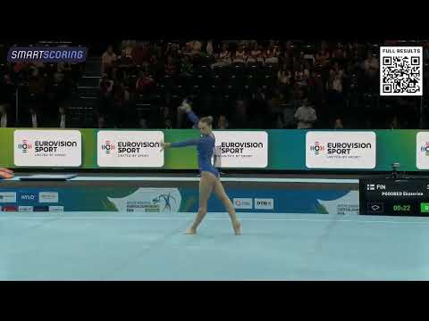 Ekaterina Podobed. 2025 European Championships. Qual/TF. FX