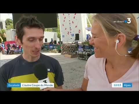 Romain Desgranges, champion du monde d'escalade