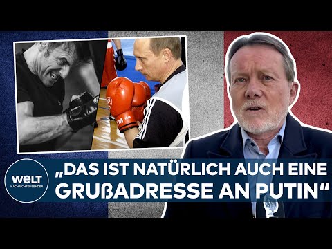 Video Thumbnail: FRANKREICH: Staatschef Emmanuel Macon lässt Muskeln spielen