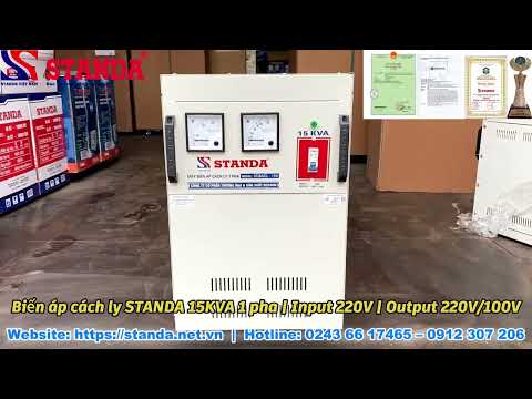 Biến áp cách ly STANDA 15KVA 1 pha | Biến áp chống giật - Chống nhiễu