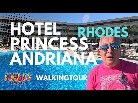 Princess Andriana Resort & Spa – a luxury all-inclusive hotel in Rhodes 🇬🇷🌊walkingtour Rhodes