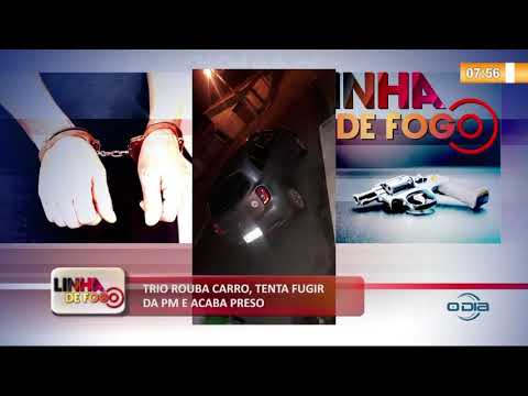LINHA DE FOGO 07 10  Trio rouba carro, tenta fugir da PM mas acaba preso